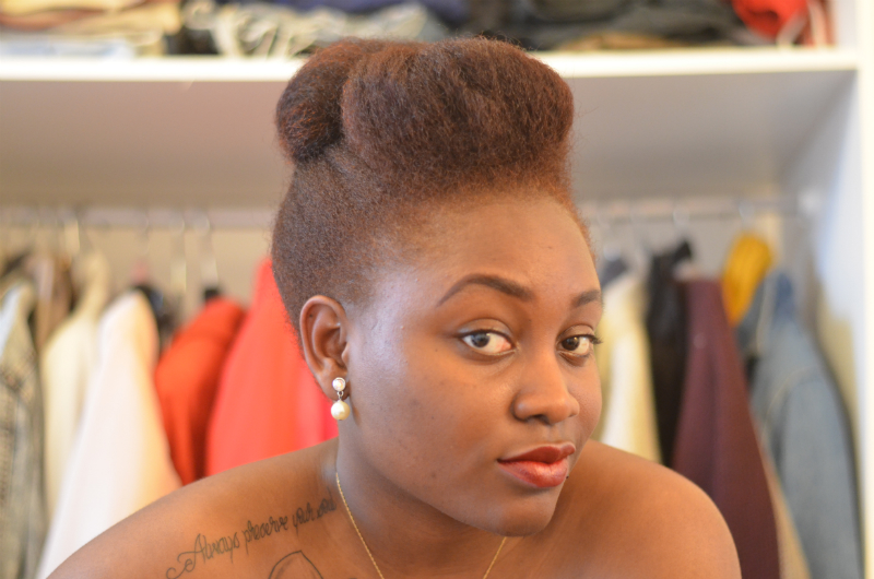 updo on natural hair